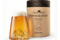 Verre à spiritueux long Alaskan Maker Topographic Mont Everest en verre critsallin