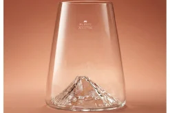 Verre à spiritueux long Alaskan Maker Topographic Mont Fuji en verre cristallin