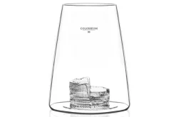 Verre à spiritueux long Alaskan Maker Iconic Monuments Colisée de Rome en verre cristallin