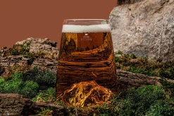 Verre à spiritueux long Alaskan Maker Topographic Etna en verre cristallin