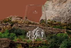 Verre à spiritueux long Alaskan Maker Topographic Mont Blanc en verre cristallin