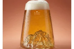 Verre à spiritueux long Alaskan Maker Topographic Mont Blanc en verre cristallin