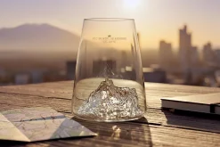 Verre à spiritueux long Alaskan Maker Topographic Pic du midi de Bigorre en verre cristallin