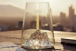 Verre à spiritueux long Alaskan Maker Topographic Mont Rosa en verre cristallin