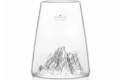 Verre à spiritueux long Alaskan Maker Topographic Mont Rosa en verre cristallin