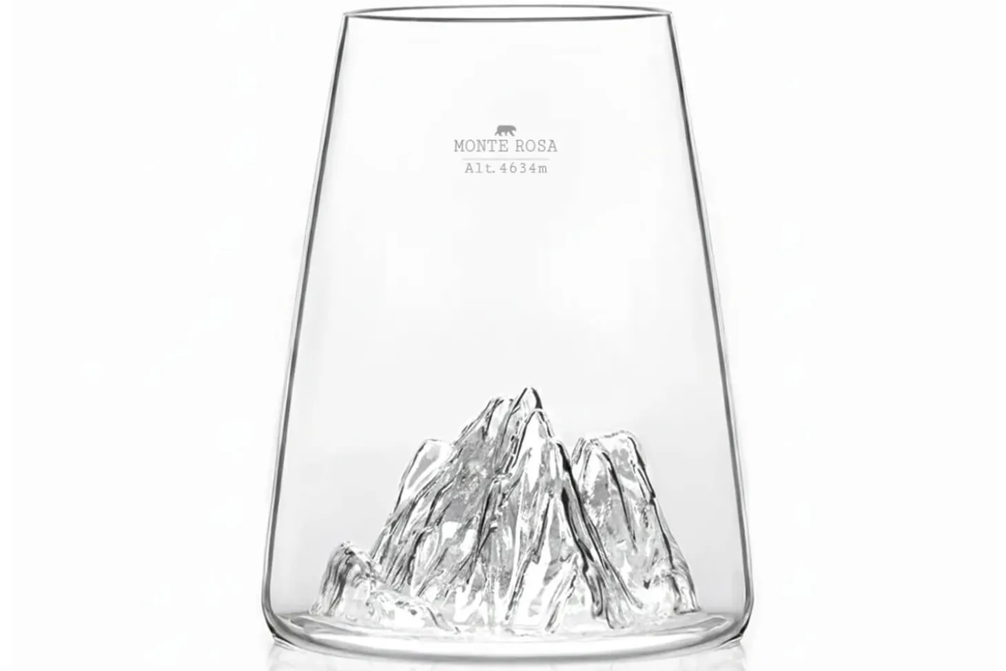Verre à spiritueux long Alaskan Maker Topographic Mont Rosa en verre cristallin
