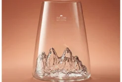 Verre à spiritueux long Alaskan Maker Topographic Tre Cime en verre cristallin