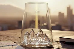 Verre à spiritueux long Alaskan Maker Topographic Tre Cime en verre cristallin