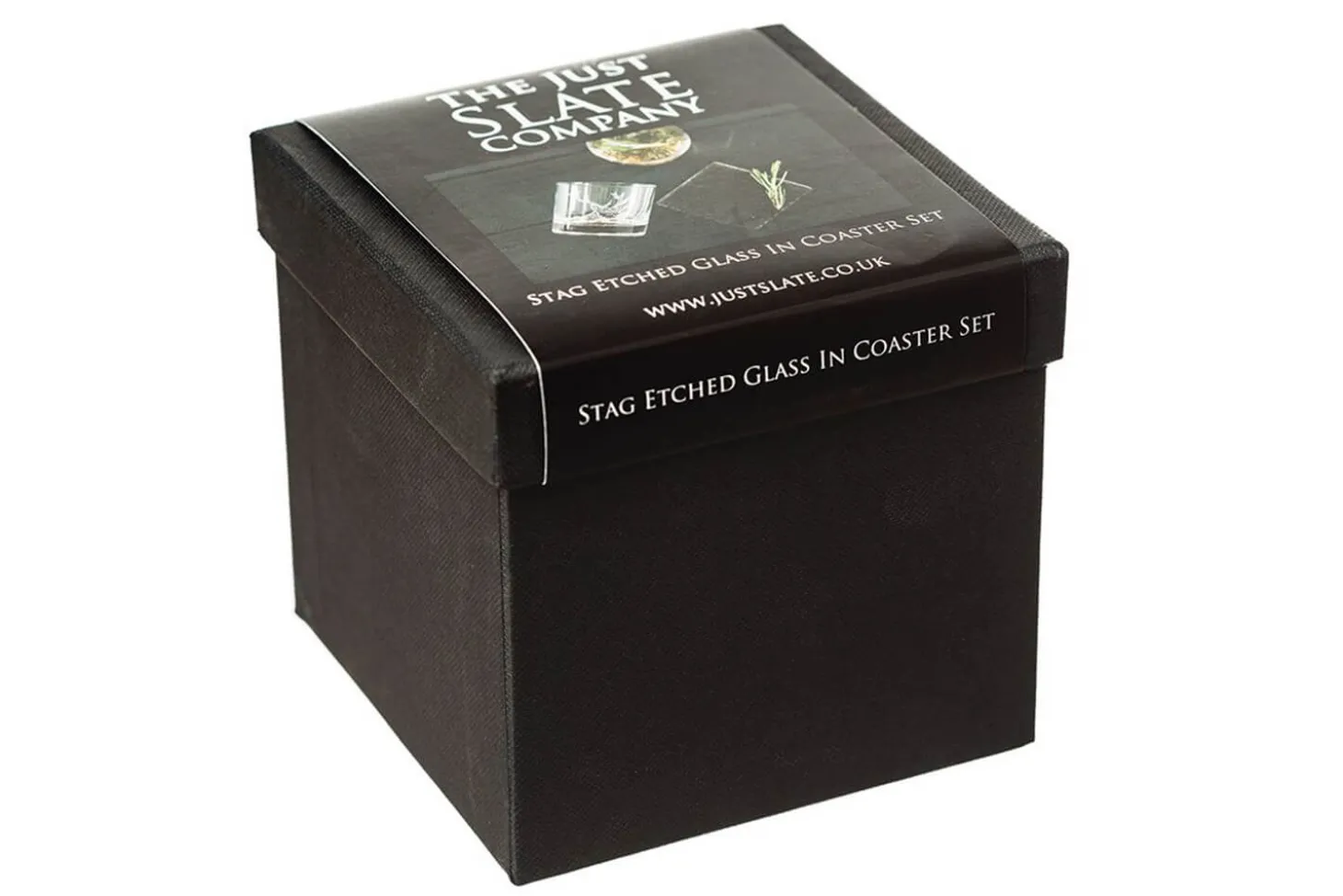 Verre à whisky avec dessous de verre Selbrae House - Motif cerf