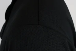 Veste de cuisine unisexe Egochef Pizzaiolo noire 100% Air Plus à manches courtes