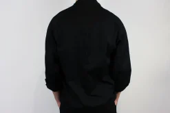 Veste de cuisine unisexe Egochef Sushi noire kimono polyester et coton à manches longues