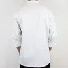 Veste de cuisine unisexe Egochef Rex blanche 100% coton à manches longues