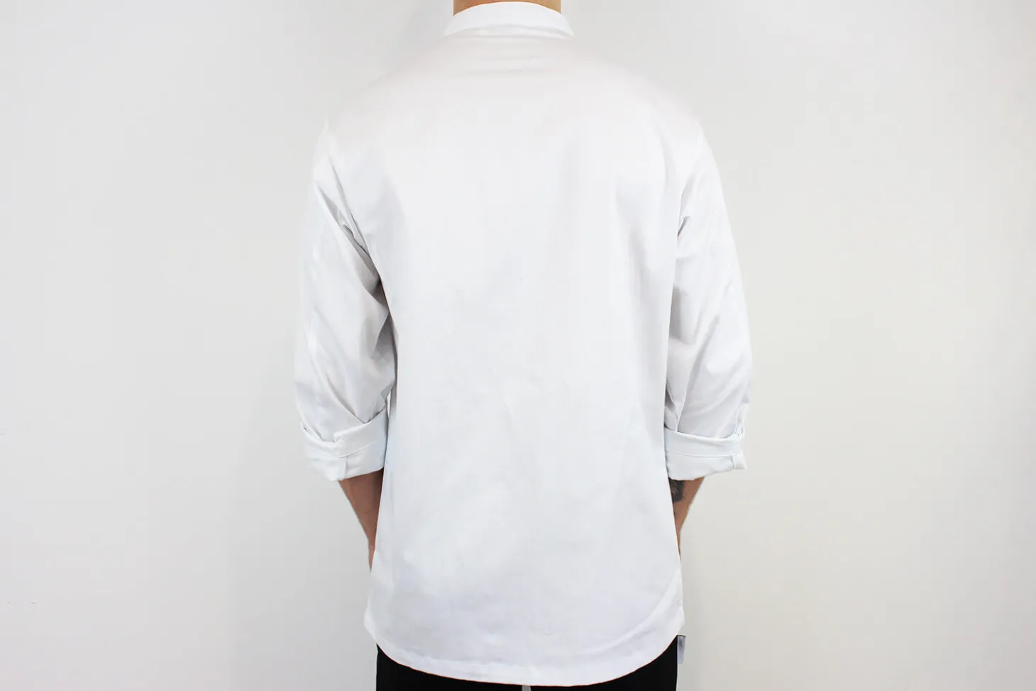 Veste de cuisine unisexe Egochef Rex blanche 100% coton à manches longues