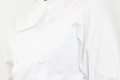 Veste de cuisine unisexe Egochef Rex blanche 100% coton à manches longues