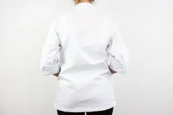 Veste de cuisine unisexe Egochef Rex blanche 100% coton à manches longues