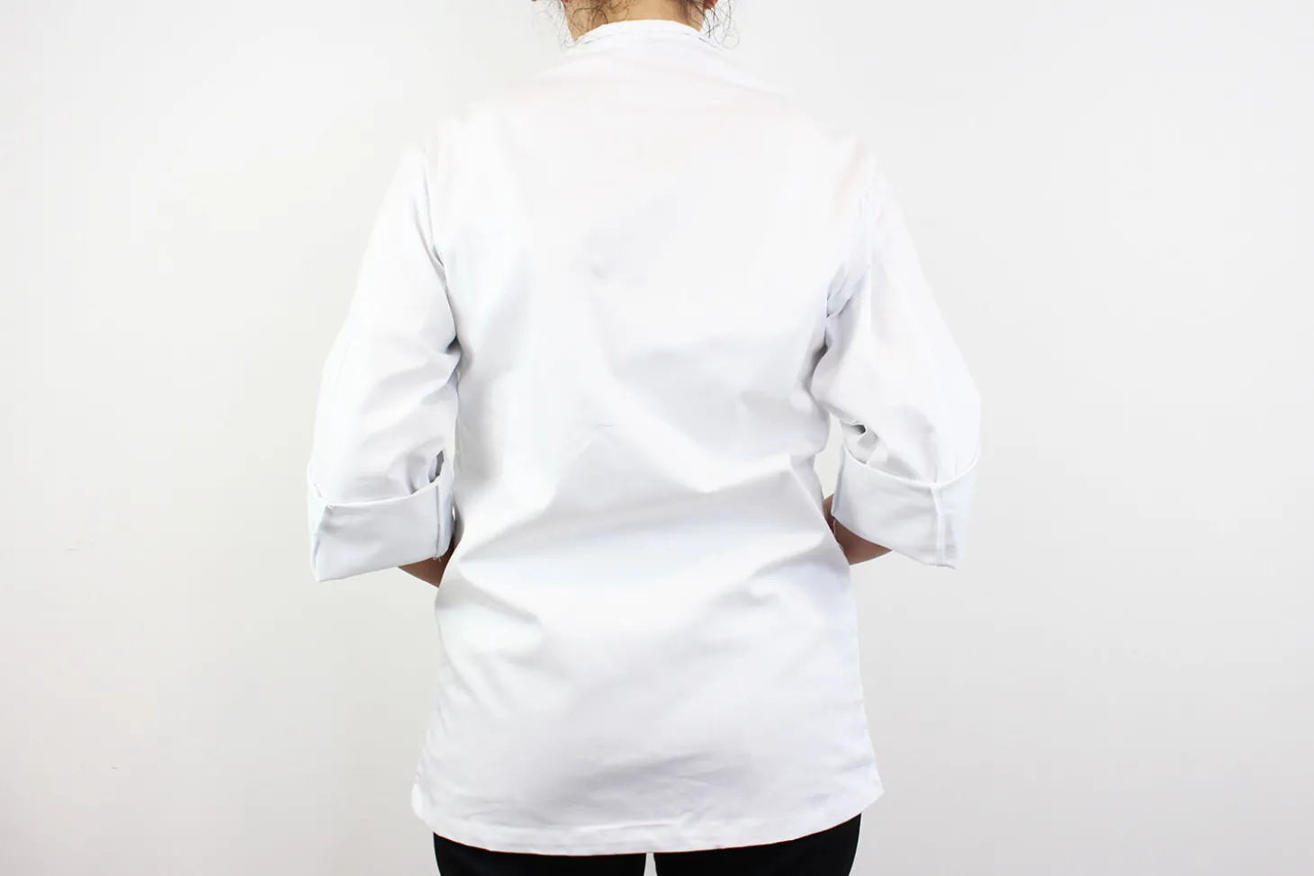 Veste de cuisine unisexe Egochef Rex blanche 100% coton à manches longues