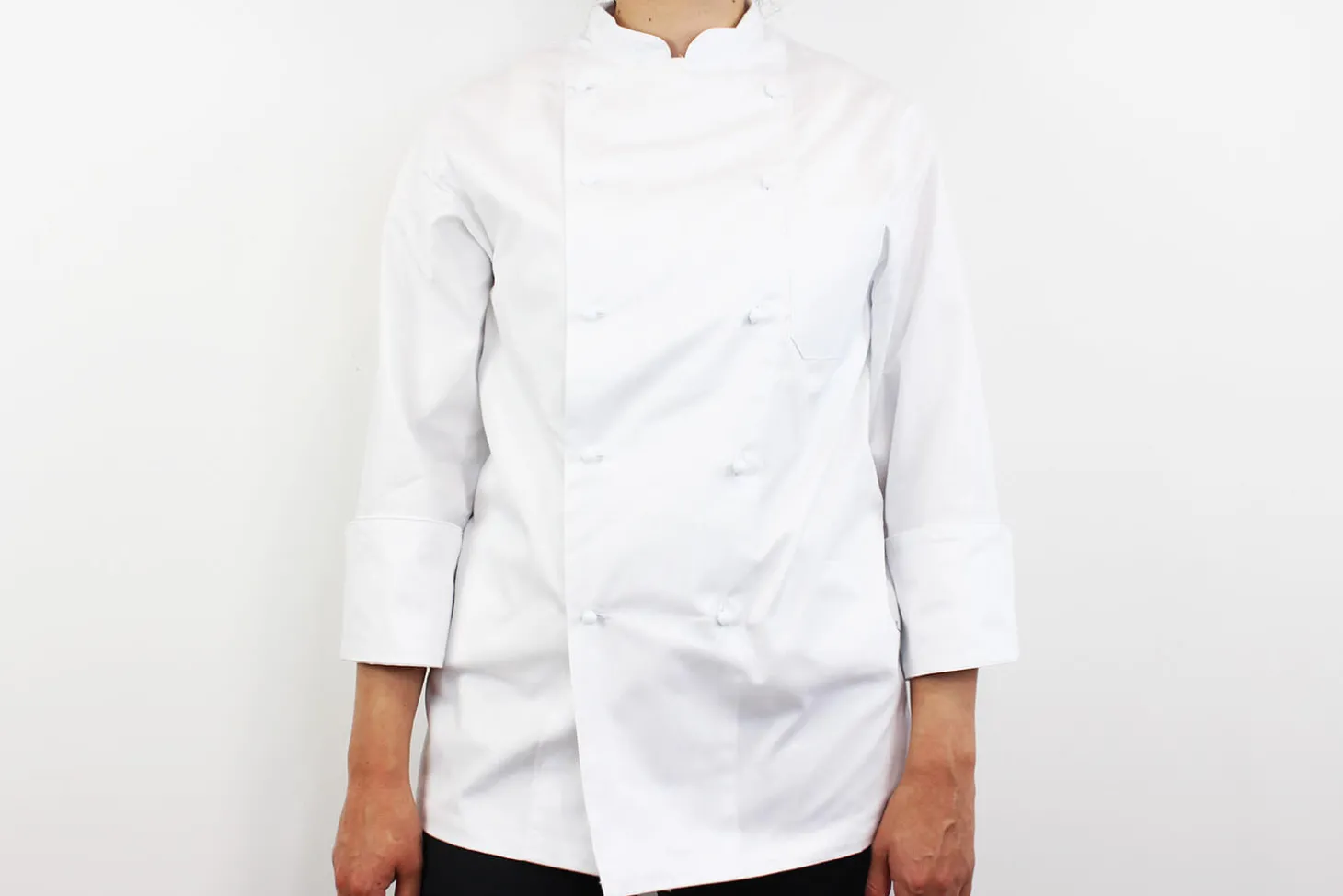 Veste de cuisine unisexe Egochef Rex blanche 100% coton à manches longues