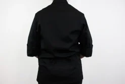 Veste de cuisine unisexe Egochef Safety noire polyester et coton à manches longues