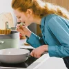 Wok antiadhérent Berghoff Leo Balance Moonmist avec couvercle 28cm