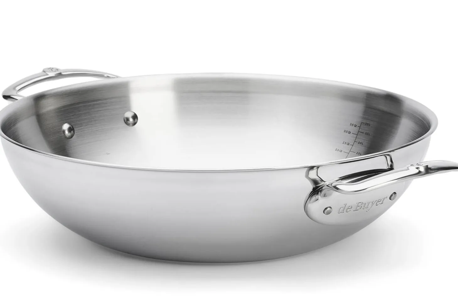 Wok De Buyer Affinity 32cm en acier inoxydable 5 ply