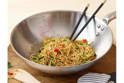 Wok De Buyer Alchimy 28cm en inox 18/10 multicouches 3 plis