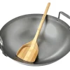 Wok en acier au carbone pour Big Green Egg Large et XLarge 40cm + spatule en bambou