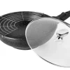 Wok en fonte Pradel Excellence Premium 32cm façon pierre tous feux/ induction