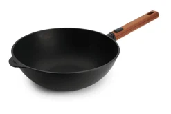 Wok Woll Diamond QXR Eco Logic en fonte d'aluminium manche amovible bois