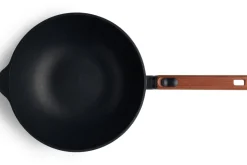 Wok Woll Diamond QXR Eco Logic en fonte d'aluminium manche amovible bois