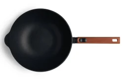 Wok Woll Diamond QXR Eco Logic en fonte d'aluminium manche amovible bois